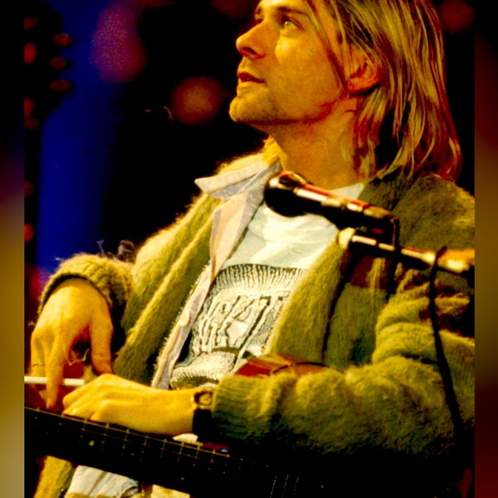 Vintage Cardigan just like Kurt Cobain’s on Mtv’s Unplugged, in Navy Blue